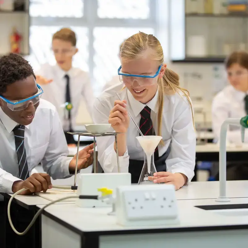 Pocklington School Senior School Student in chemistry class